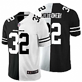 Nike Bears 32 David Montgomery Black And White Split Vapor Untouchable Limited Jersey Dyin,baseball caps,new era cap wholesale,wholesale hats